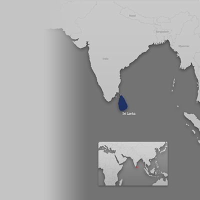 Sri Lanka on world map