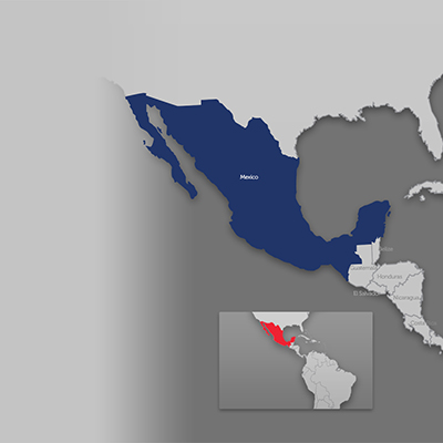 Mexico on world map