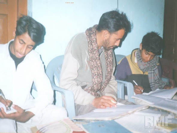 men studying together