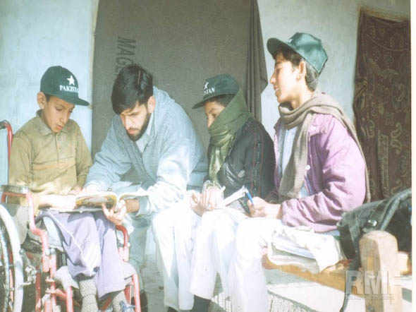 men studying together